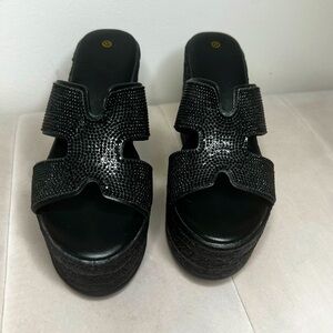 ✨New Crystal embellished wedges